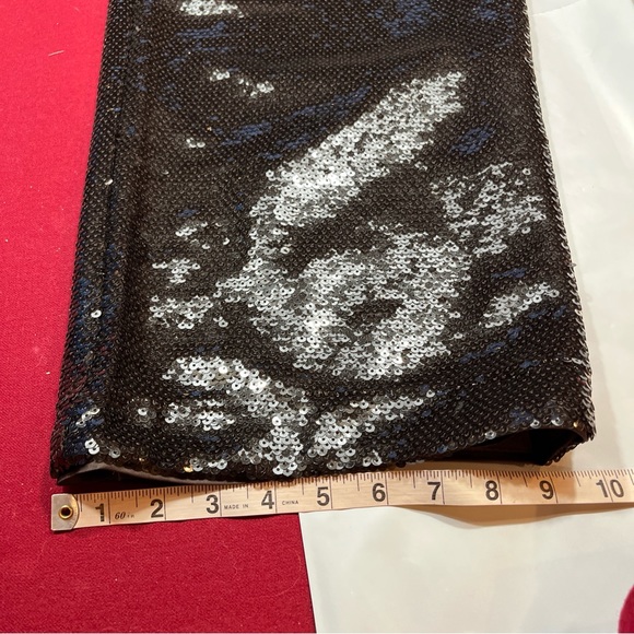 NEW H&M BROWN Sequined PANTS womens Size 14 formal Party Cocktail wide Flowy leg - Picture 12 of 16